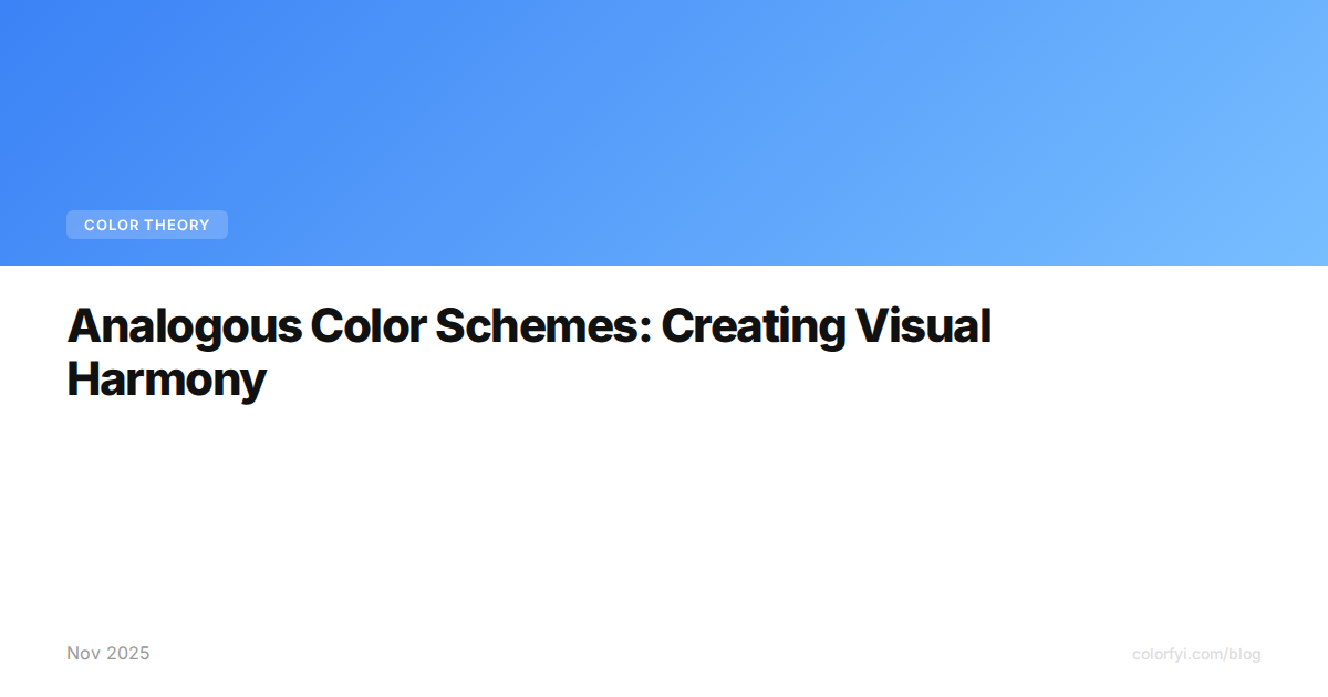 Harmonies de couleurs analogues : créer une unité visuelle