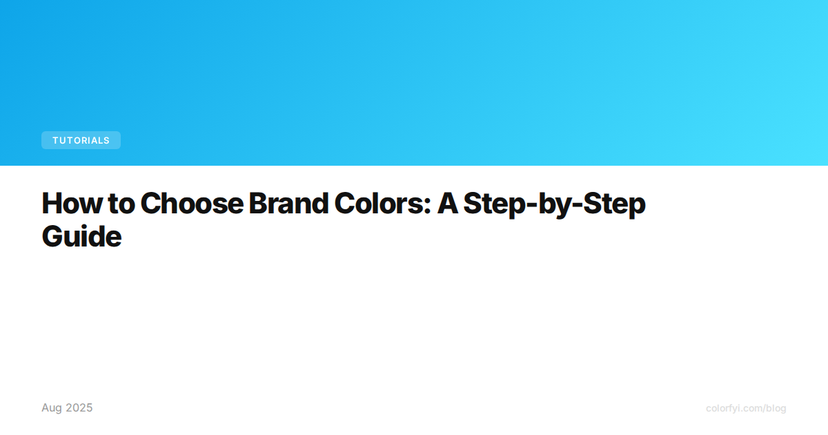 Comment Choisir les Couleurs de sa Marque : Guide Étape par Étape