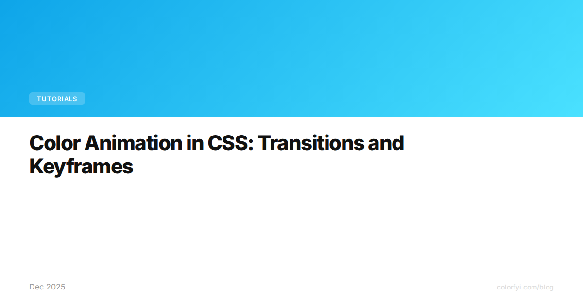 Animation des couleurs en CSS : transitions et images clés