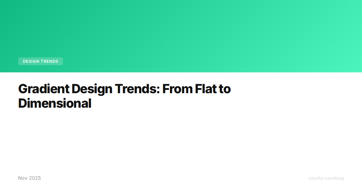 Les tendances du design en dégradé : du plat au dimensionnel