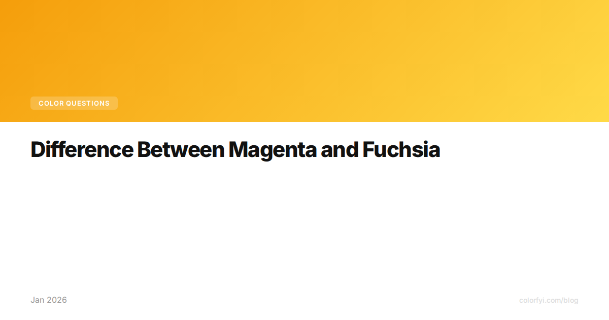 Différence entre le magenta et le fuchsia