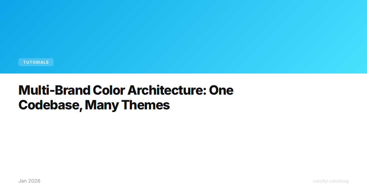 Architecture de couleurs multi-marques : un seul codebase, plusieurs thèmes
