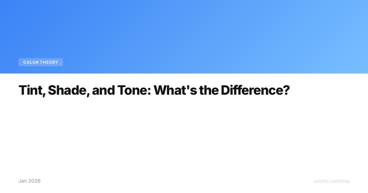 Teinte, nuance et ton : quelle est la différence ?